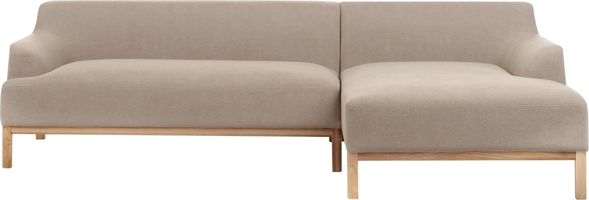Beliani SOSJO - Hoekbank - Taupe - Linkszijdig - Polyester Beige