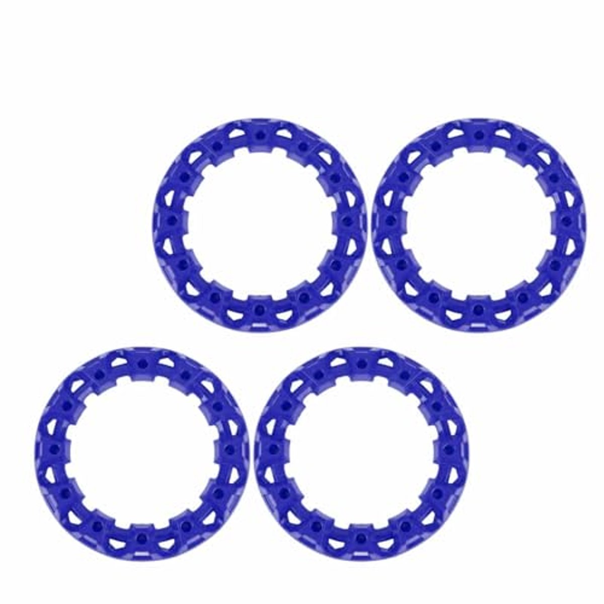 ATV Wheel Hub Finish, Protection Decor Rim Cap, 10 Inch 4 Piece Plastic Scratch Resistant Sporty Appearance, Suitable for ATVs, Karts and Other Vehicles, Made of (BLUE)