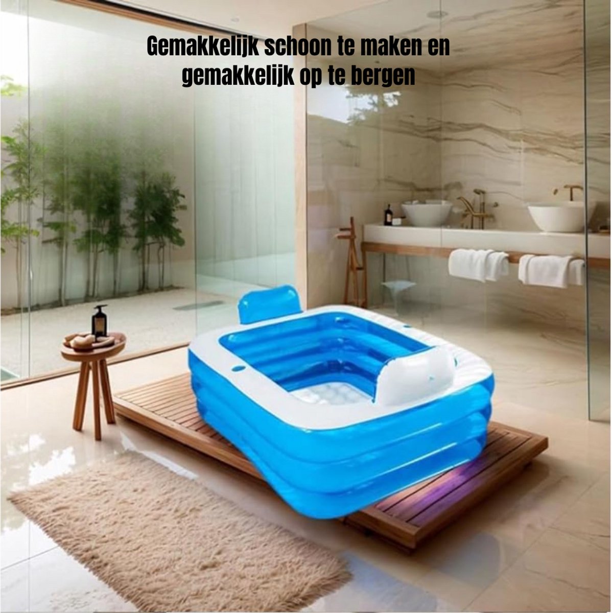 SCH Jacuzzi Opblaasbaar - Jacuzzi - Blauw - 160cm x 120cm x - afbeelding 2