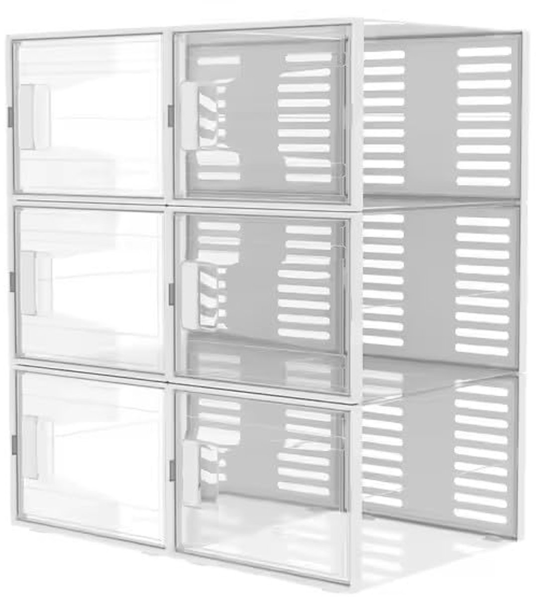 Ibenzoa® Transparante stapelbare schoenendozen voor overzichtelijke opbergruimte