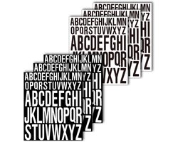Vinyl Letter Stickers, 6 Sheets 1 Inch 2 Inches, Normal Self Adhesive Capital Letters and Bottom Alphabet Stickers, Waterproof Self Adhesive Letters for Crafts, Signs, Poster, Scrapbook, Suitcase, Car