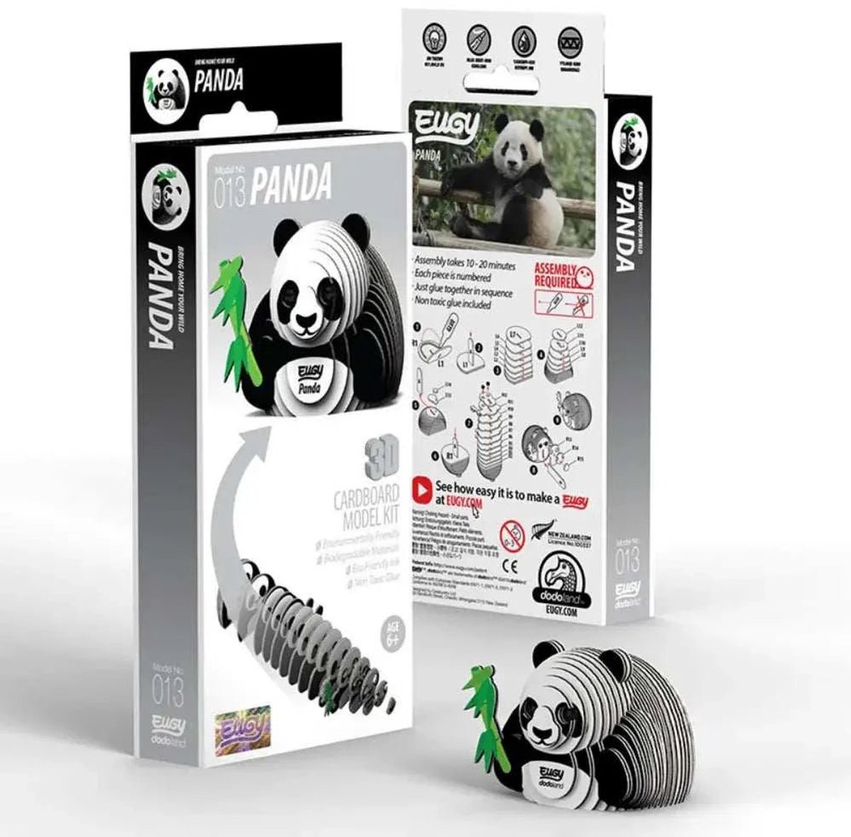 EUGY 3D Puzzel - Panda - Wilde Dieren - Duurzaam - Verzamel Ze Allemaal - 6 Jaar — afbeelding 9