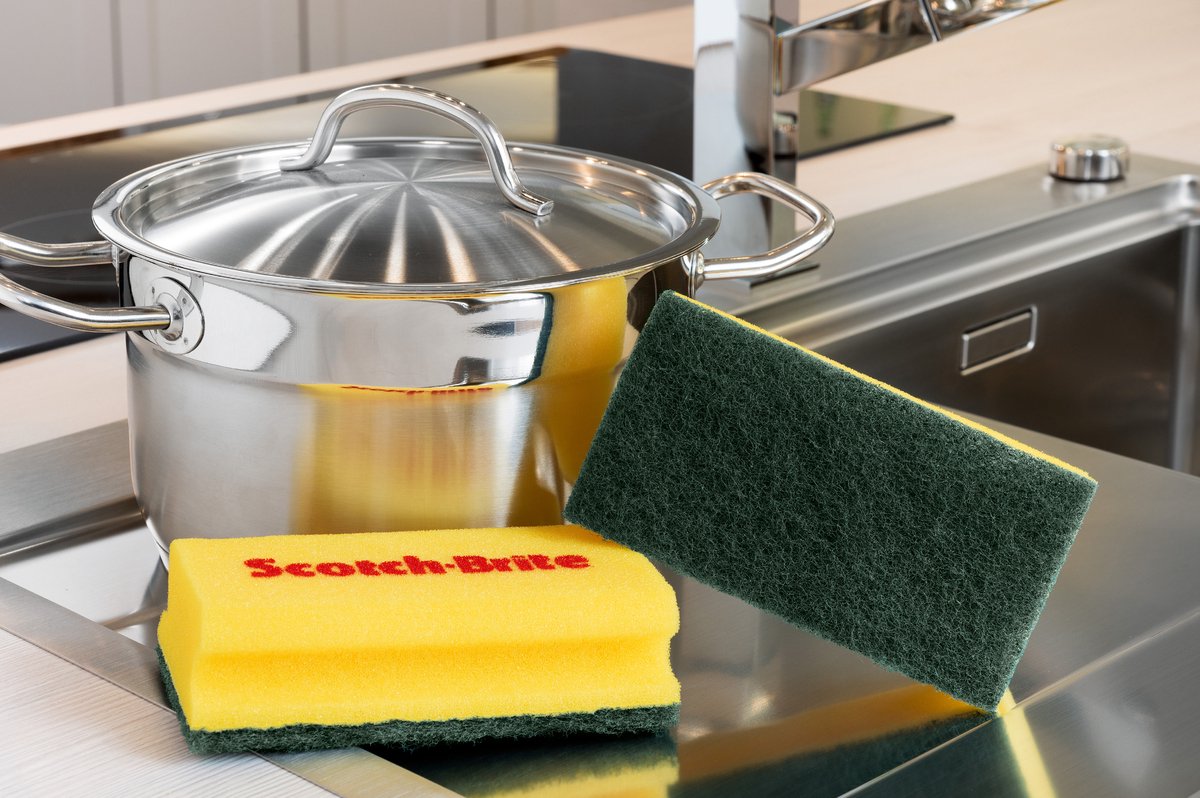 Schuurspons Classic XXL, kleur: geel/groen