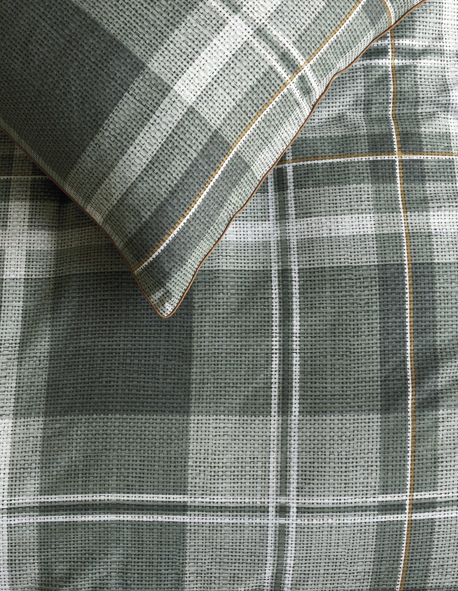 Rivièra Maison Tartan Check kussensloop - Groen - 60 x 70 cm