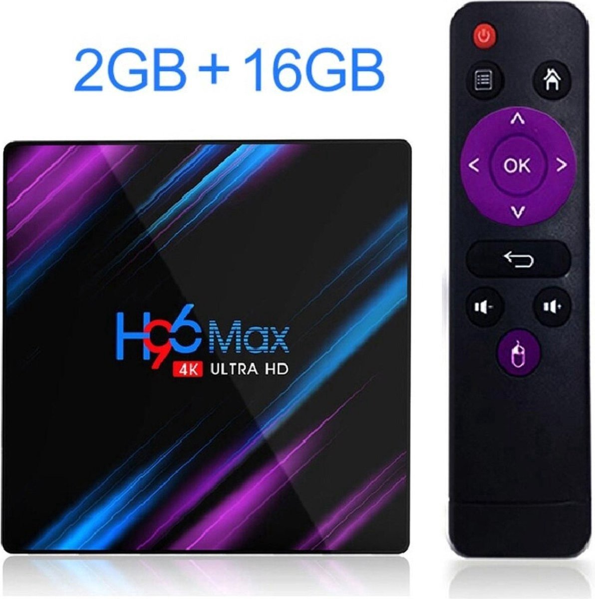 WNHB® IPTV box Android mediabox - set top box voor TV met 16GB SD kaart
