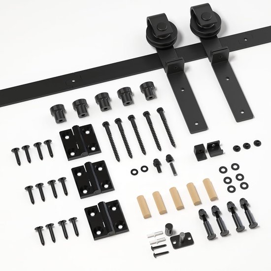 KIT DE QUINCAILLERIE Pour Porte De Grange Coulissante, Montage Facile Sur Le EUR 26,50 - FR