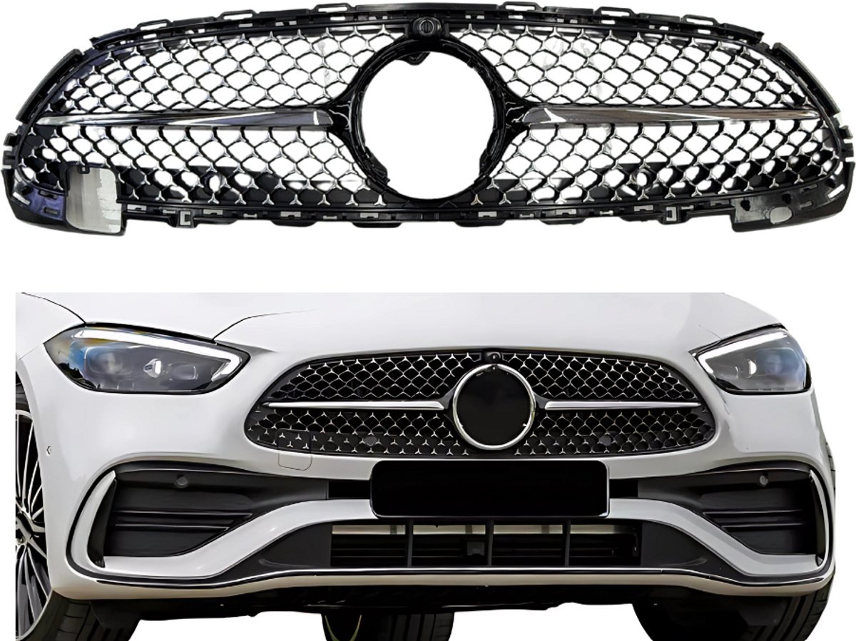 Mercedes C Klasse W206, S206 (2021+) Diamond Style Grill Glans Zwart