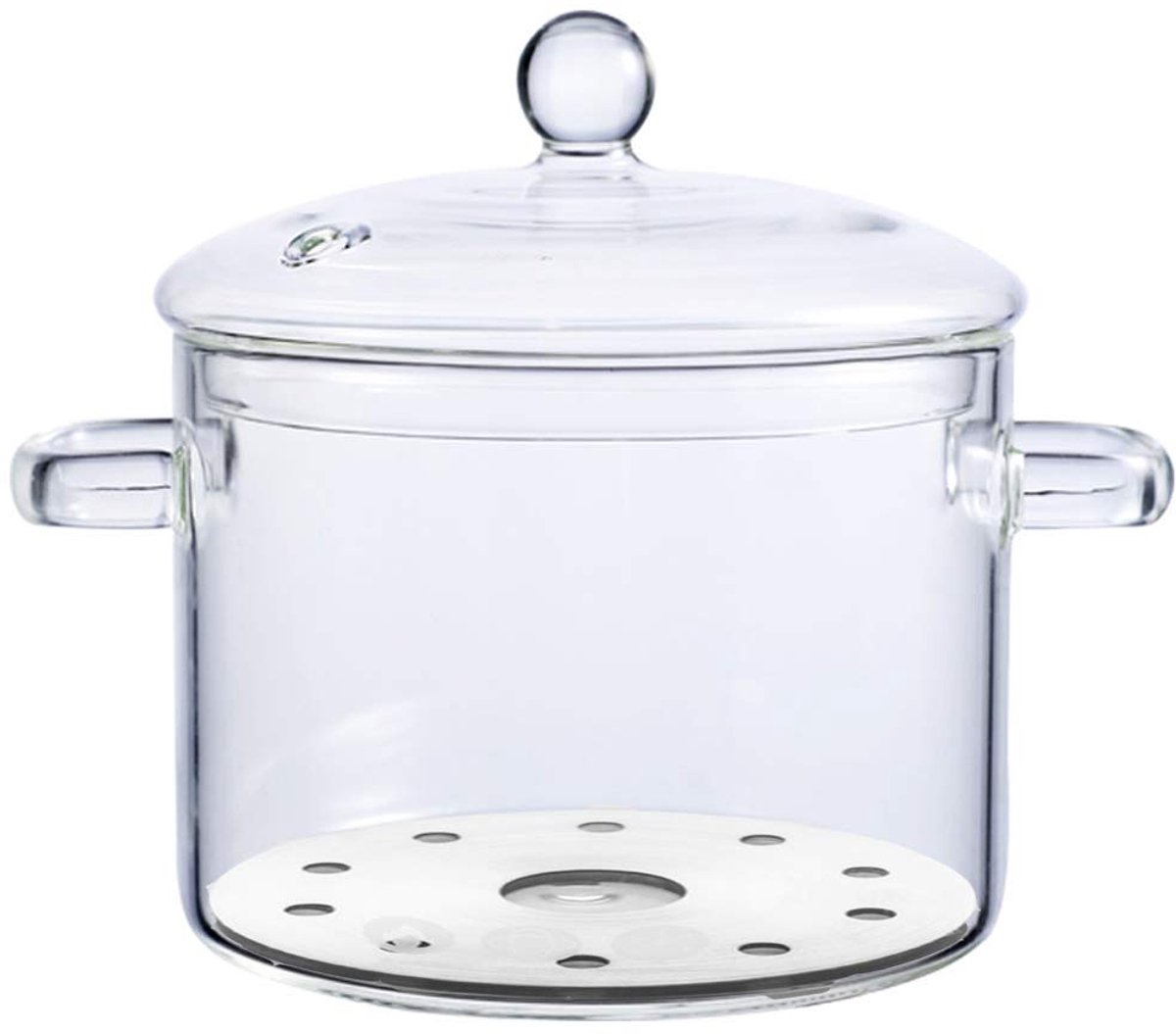 Glazen kookpot - ideaal voor inductie - 1 stuk - borosilicaatglas