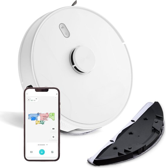 SCH® Robotstofzuiger huisdieren - Robotstofzuiger - Stofzuiger - Wit - ‎35cm x 35cm x 10cm