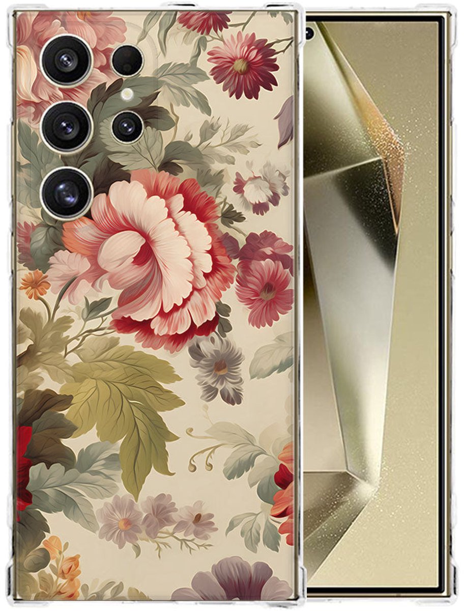 Samsung Galaxy S25 Ultra Hoesje - Bloemen TPU Antishock