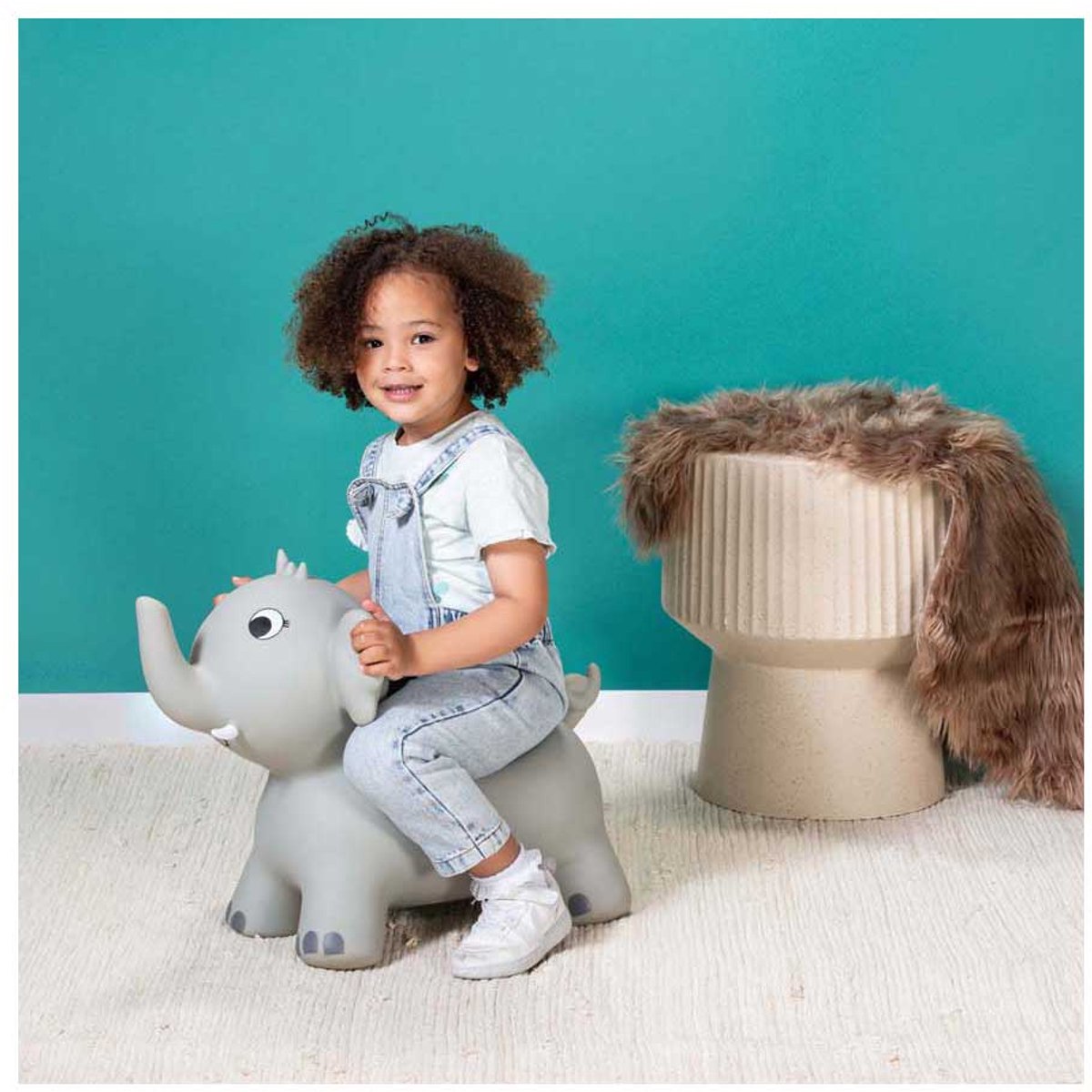 BS Toys Springdier Olifant GA525 – Opblaasbaar Springdier + Pomp — afbeelding 5