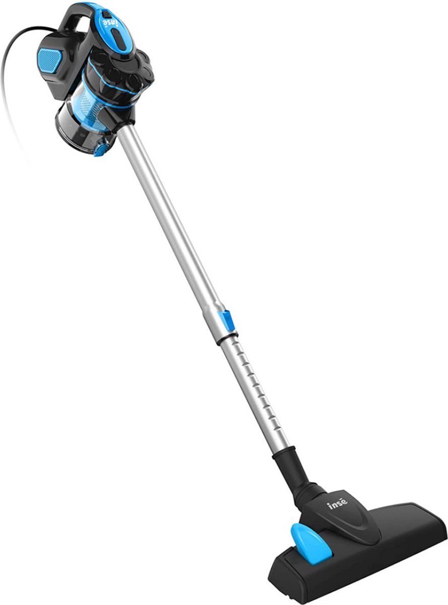 Fubzz Bedrade Stofzuiger - Handstofzuiger Met Snoer - 18Kpa 600W Krachtige Zuigkracht - Zakloze Stofzuiger - Huishoudelijke Reiniger Blauw