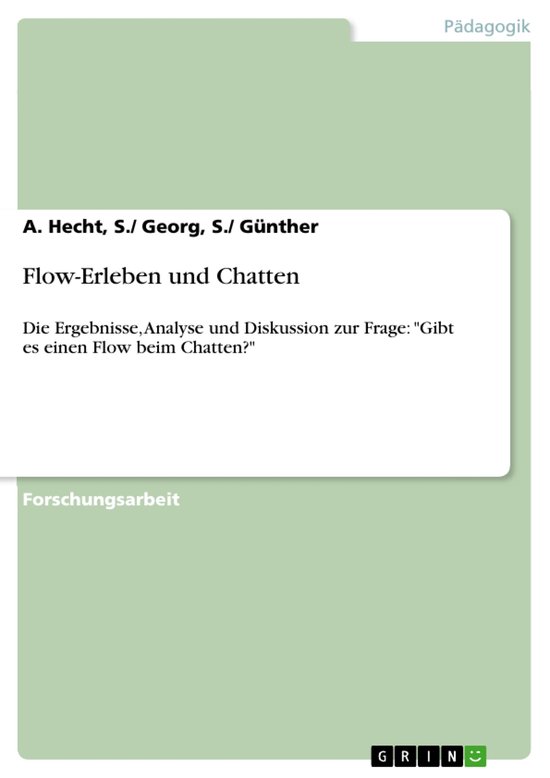 Flow-Erleben Und Chatten - cover
