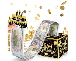 Coffret cadeau pop-up Explosion - Idées cadeaux DIY - Tirelire amusante - Tirelire avec 30 Tassen transparents - Surprise à Trek - Coffret cadeau pour homme et femme - Cadeaux d'anniversaire