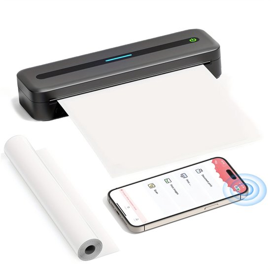 Mobile A4 Printer for On The Go - M832 300dpi Wireless, Bluetooth, Thermal Inkless Phone Printer - Portable Compact Travel Printer Mobile A4 Printer for On The Go - M832 300dpi Wireless, Bluetooth, Thermal Inkless Phone Printer - Portable Compact Travel Printer