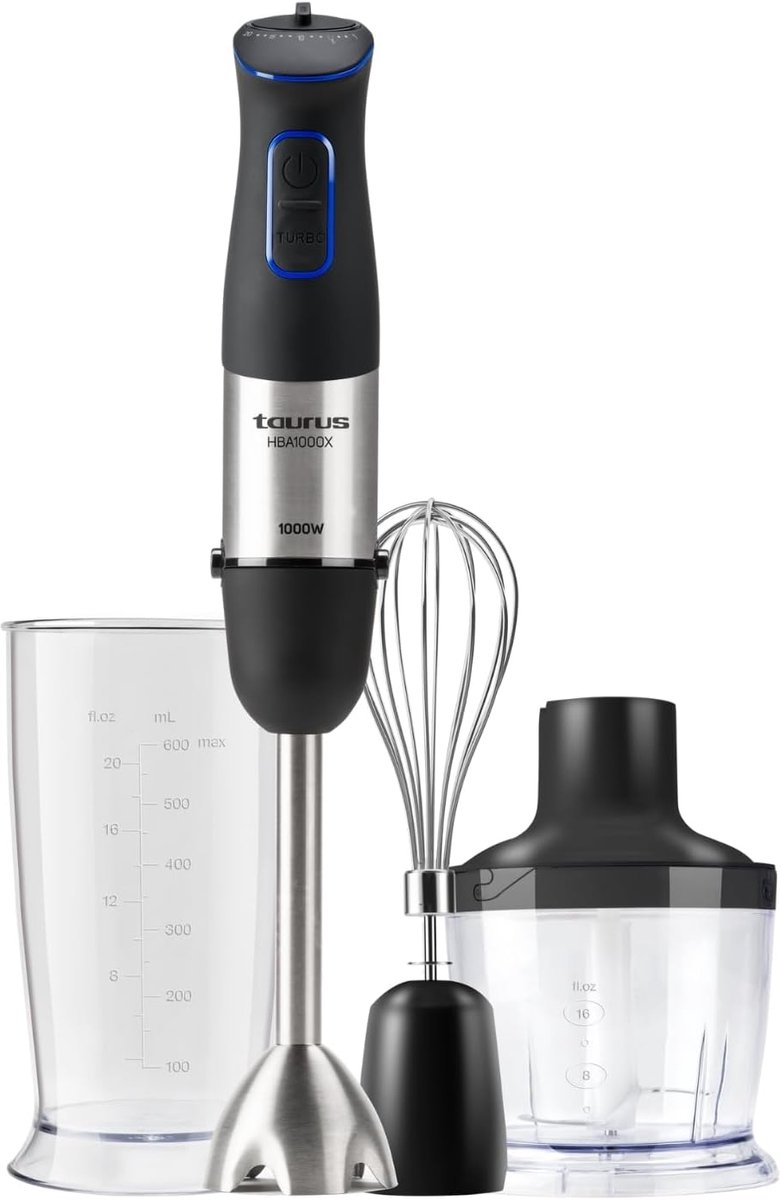 Krachtige staafmixer met 20 snelheden en turbofunctie