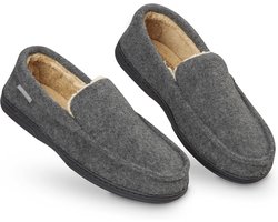Mocassin sloffen met imitatievacht voor heren