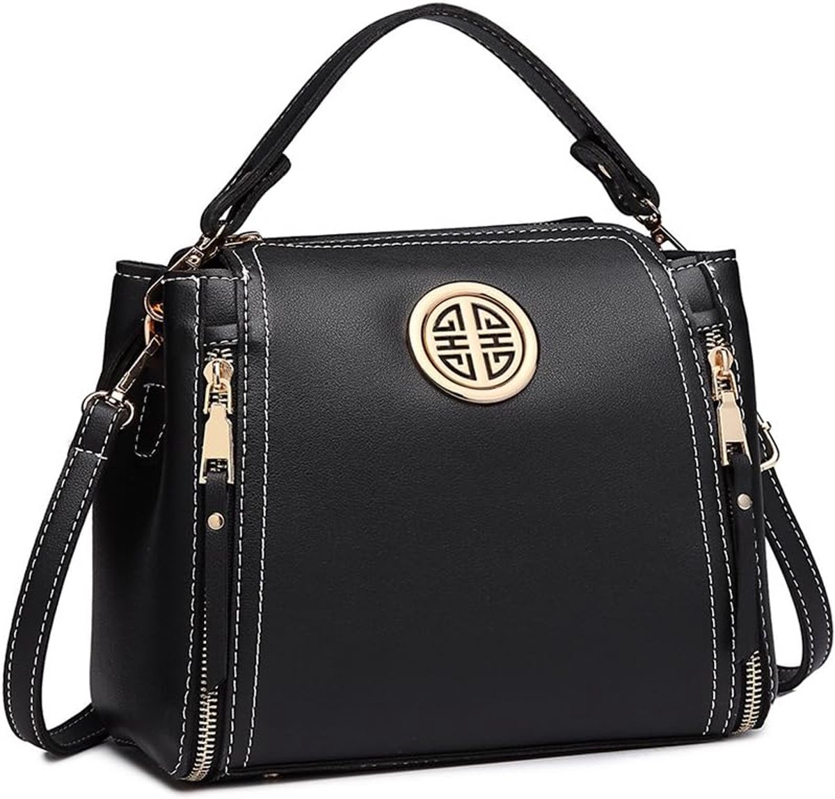 Elegante Dames Handtas - Middelgrote PU Leren Schoudertas met Top Handvat