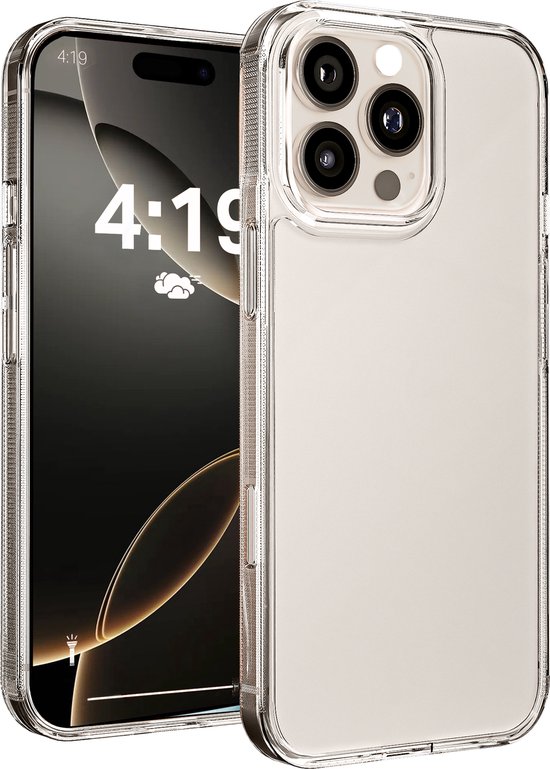 Hoesje geschikt voor iPhone 16 Pro hoes transparant shock proof