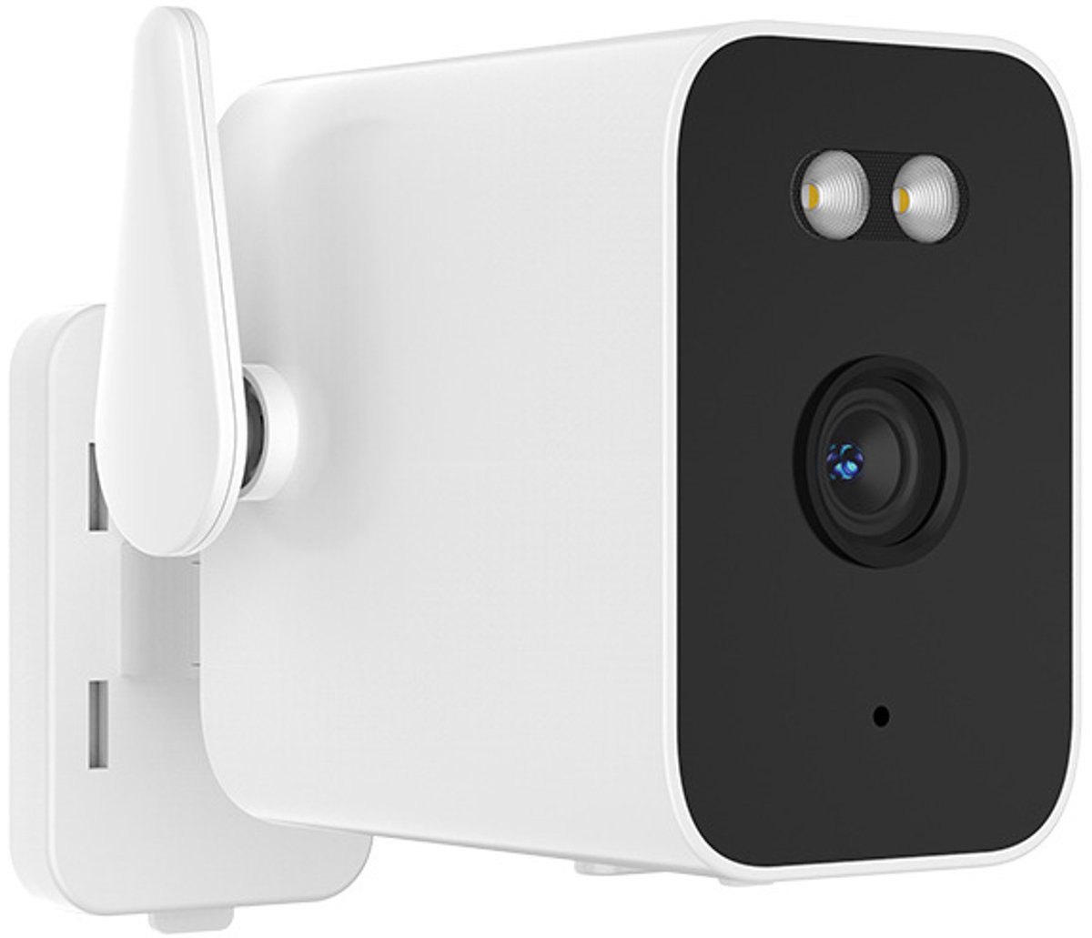 Buitencamera met WiFi-kabel en ingebouwde 5000mA-batterijen voor stroomuitval en menselijke detectie（Met 128G geheugenkaart）