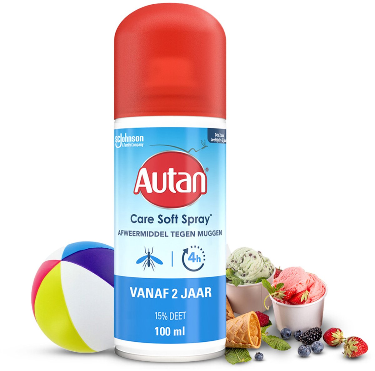 Autan Insectenspray Care Soft - 2 x 100 ml - Voordeelverpakking