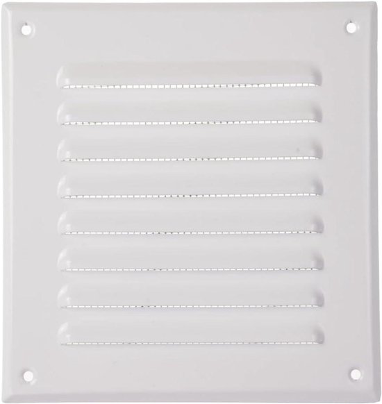 Vent Systems - 20,3 x 20,3 cm - Bruin - Vierkant metalen ventilatierooster - Vierkant ventilatierooster - Geïntegreerd vliegengaas