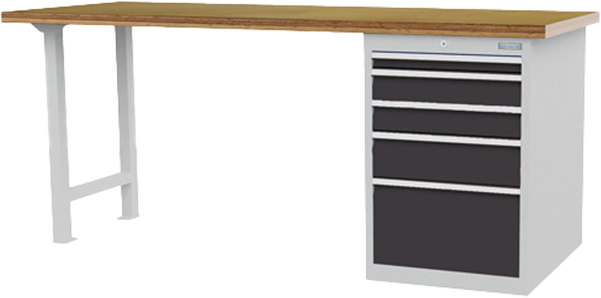 Bedrunka+Hirth Reihenwerkbank Breite 2.000 mm R 18-24 Schubladenblock 4x Schublade BxTxH 2.000x750x859 mm - 03.20.580.5VZ