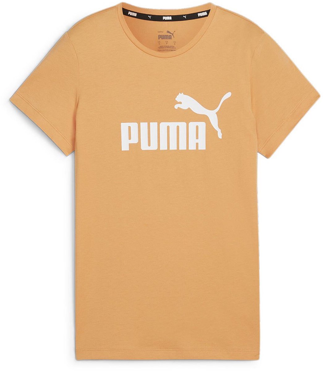Puma Ess Logo T-shirt Met Korte Mouwen M Vrouw Bright Melon