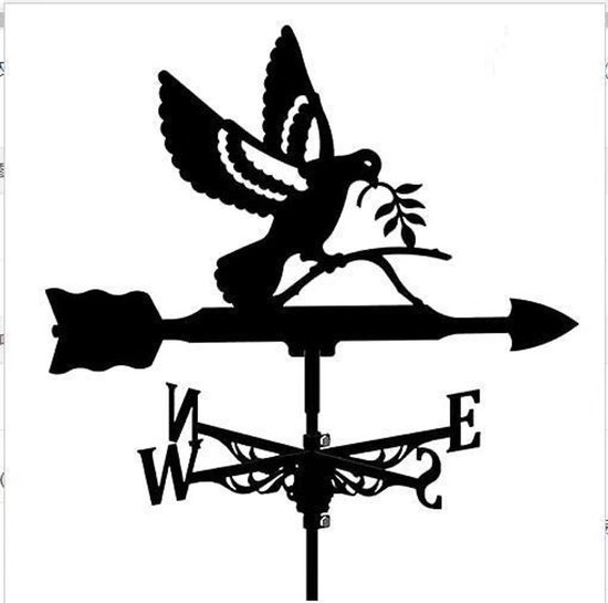 Vogelwindwijzer Retro Metaal Decoratieve windvaan Retro Boerderij Scène