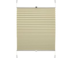 YOURSOL EASYFIX plisségordijn Verona 50 x 150 cm in beige, plisségordijn zonder boren met twee bedieningsrails