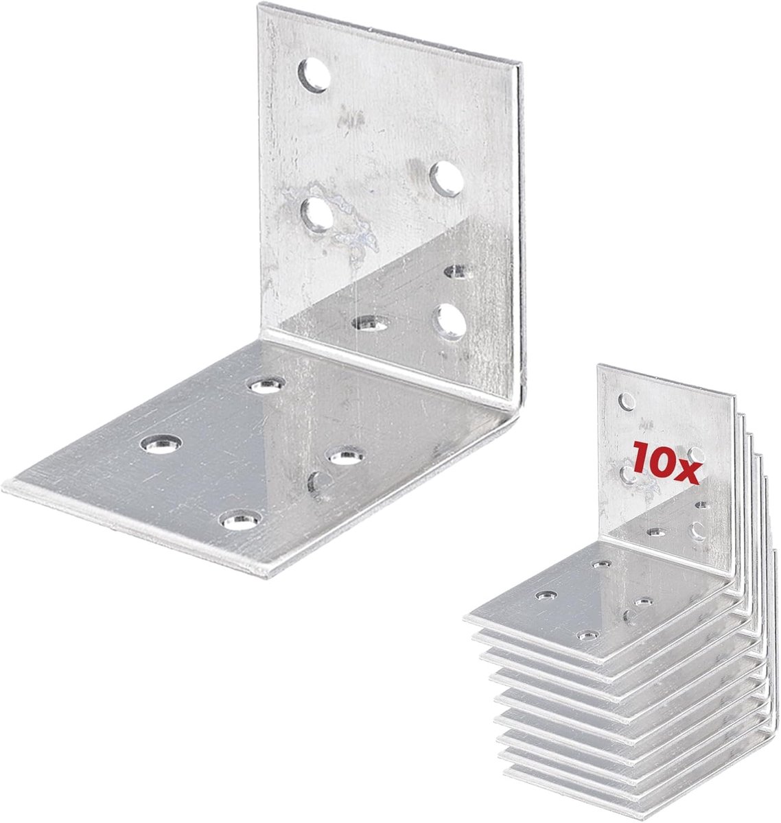 50 x Siwitec roestvrijstalen hoekverbinders 50 x 50 x 40 mm, 90 graden hoek, houtverbinders met corrosiebescherming, roestvrijstalen (V4A) hoekverbinders, zware hoekbeugels, steunen