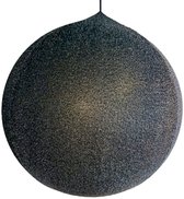 5 x Opblaasbare Glitterbal Zwart 80 cm - Brandvertragend - Super Grote Kerstbal – Horeca Decoratie – Winter Styling – Versiering – Winkelcentrum Aankleding – Glitterbol – Reuzen Ballon