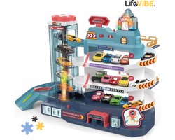 LifeVibe® Speelgoed Parkeergarage met 3 Verdiepingen – Autogarage Avonturenpark - Educatief Speelgoed