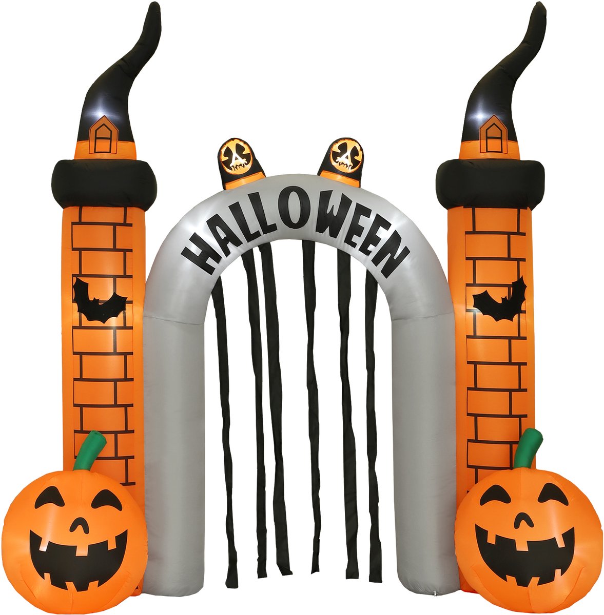 Outsunny Inflatable Halloween Archway Polyester 325L x 105B x 322H cm Oranje
