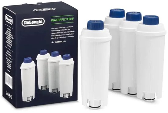 De'Longhi Originele Waterfilter DLSC321 - Waterfilter voor Espressomachines - 4 Stuks