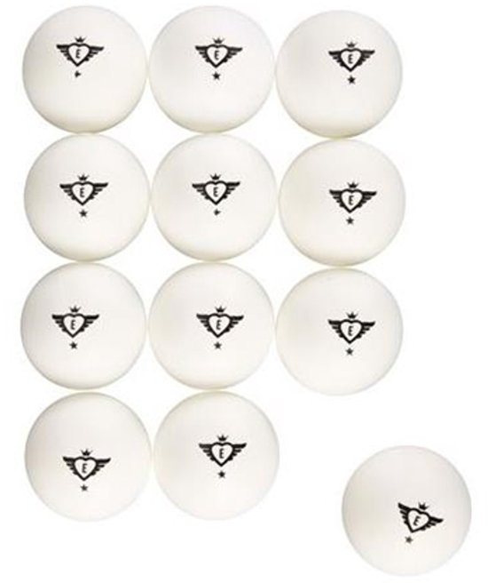 Tafeltennis Ballen 1 Ster – 12 Stuks Wit – Ø40 mm – Pingpong – Longfield