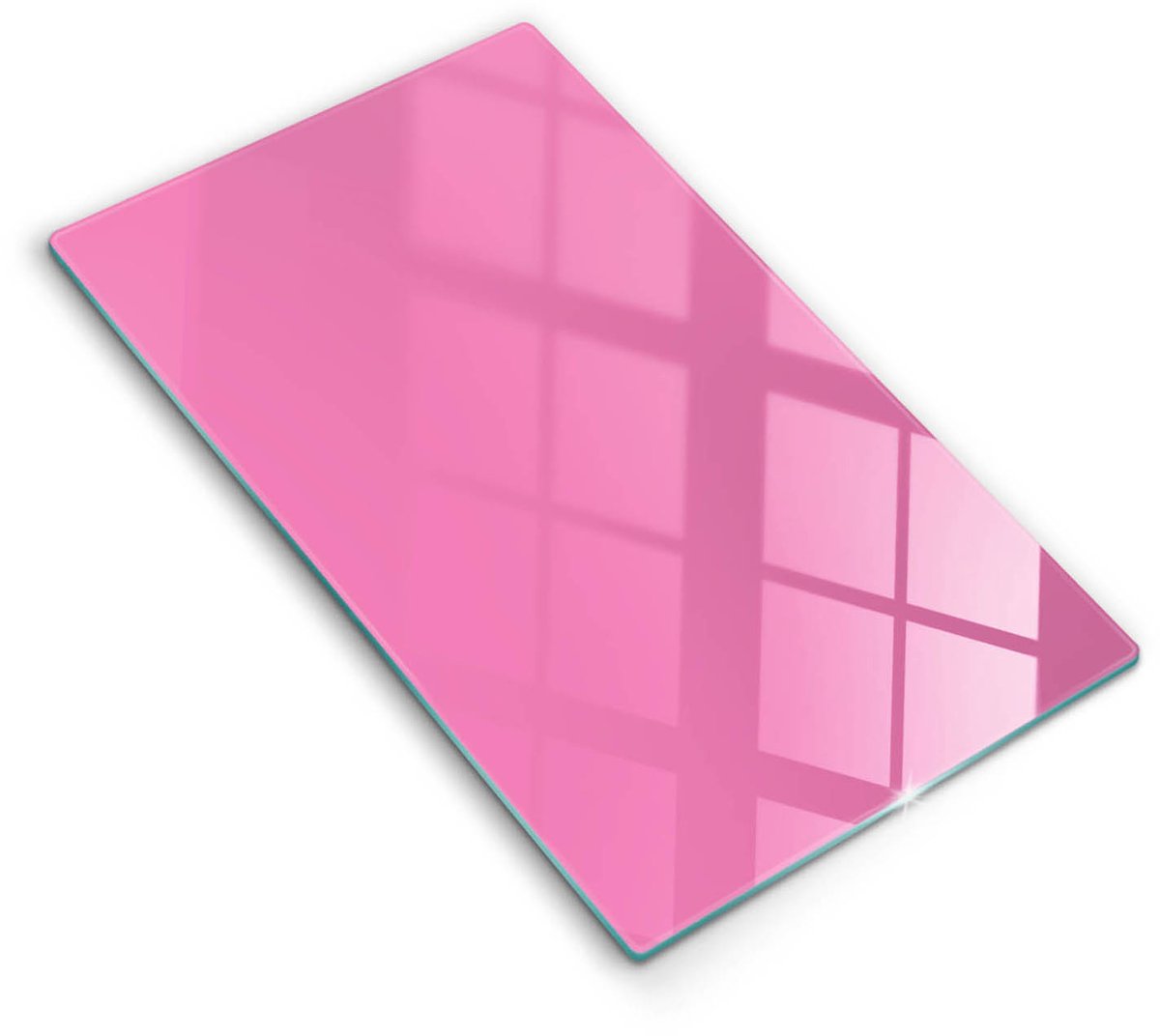 Wallfluent Glazen Snijplanken - Roze Snijplanken Glas - 30 cm x 52 cm - Roze Snijplanken van Glas - Glazen Keukenplank - Glazen Snijplank Voor Keuken - Antislip Glazen Snijplank