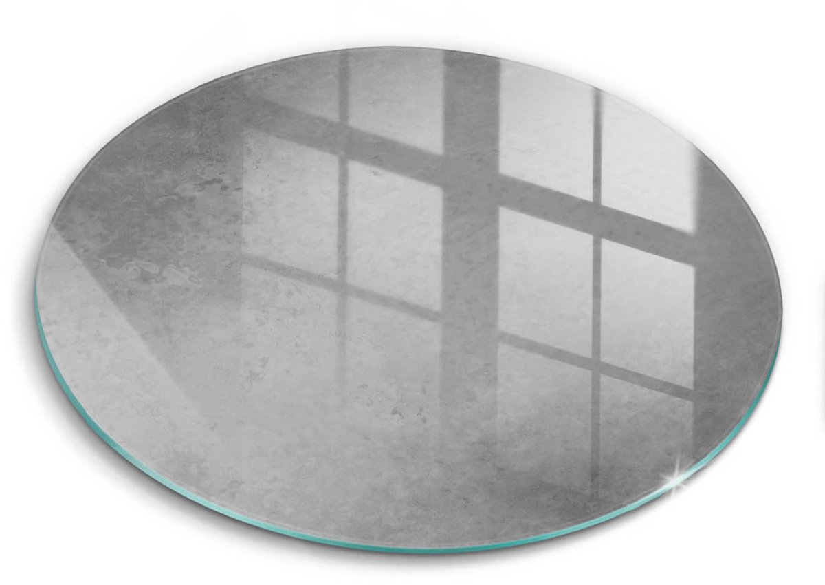 Wallfluent Glazen Snijplanken - Betonnen textuur achtergrond Snijplanken Glas - f30 cm - Grijs Snijplanken van Glas - Hittebestendige Glazen Snijplank - Design Glazen Snijplank Keuken - Antislip Glazen Serveerplank