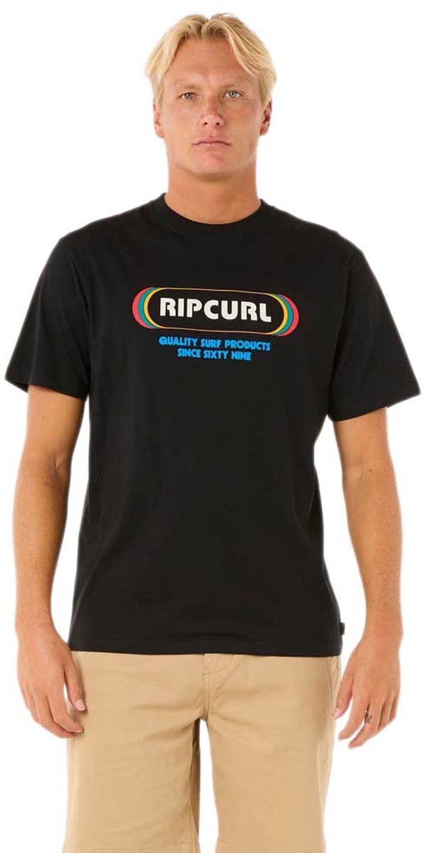 Rip Curl Surf Revival Yo Mumma T-shirt Met Korte Mouwen Zwart S Man