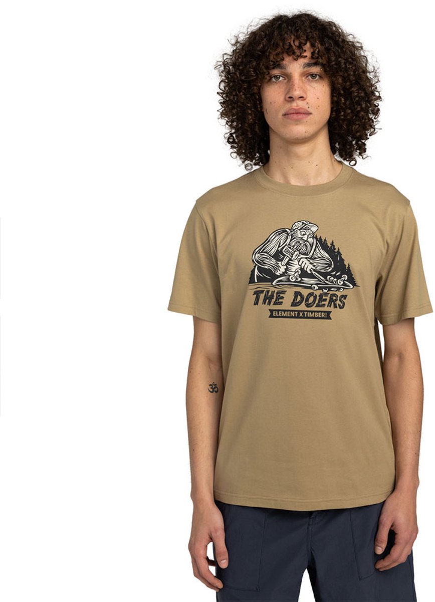 Element Timber Shaper T-shirt Met Korte Mouwen S Man Creme