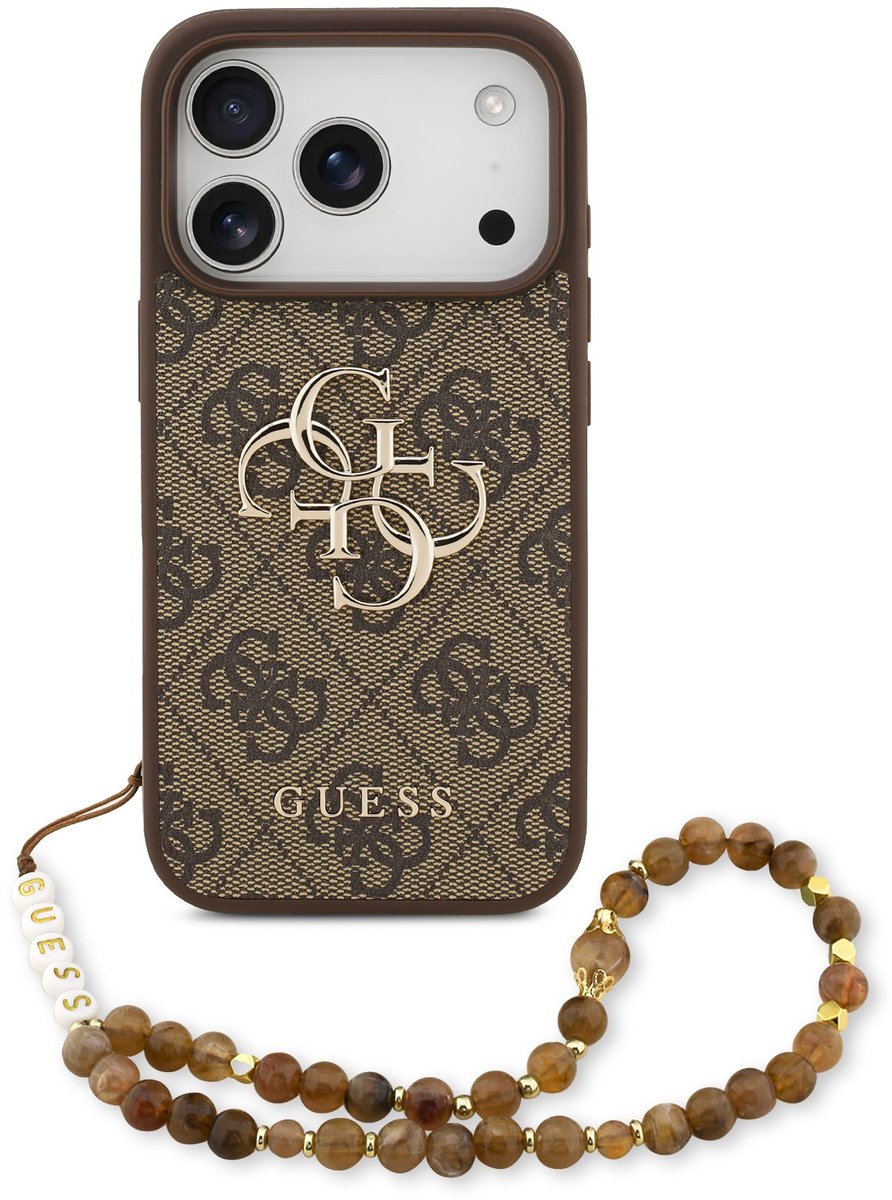Guess Back cover voor Apple iPhone 17 Pro in de kleur Bruin