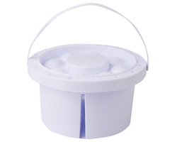 Multifunctionele kwastenbak, kwastenbak met kwastenhouder en schaal, kwastenemmer met schaalschacht voor binnen- en buitenschilderwerk (B)