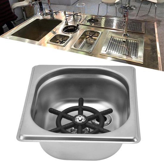 Glazen Spoelmachine, G1/2 Roestvrij Staal Automatische Bekerwasmachine Hogedrukfleswasmachinereiniger voor Bar Pub Restaurant Hotel Coffee Shop (Middelgrote kom [met net