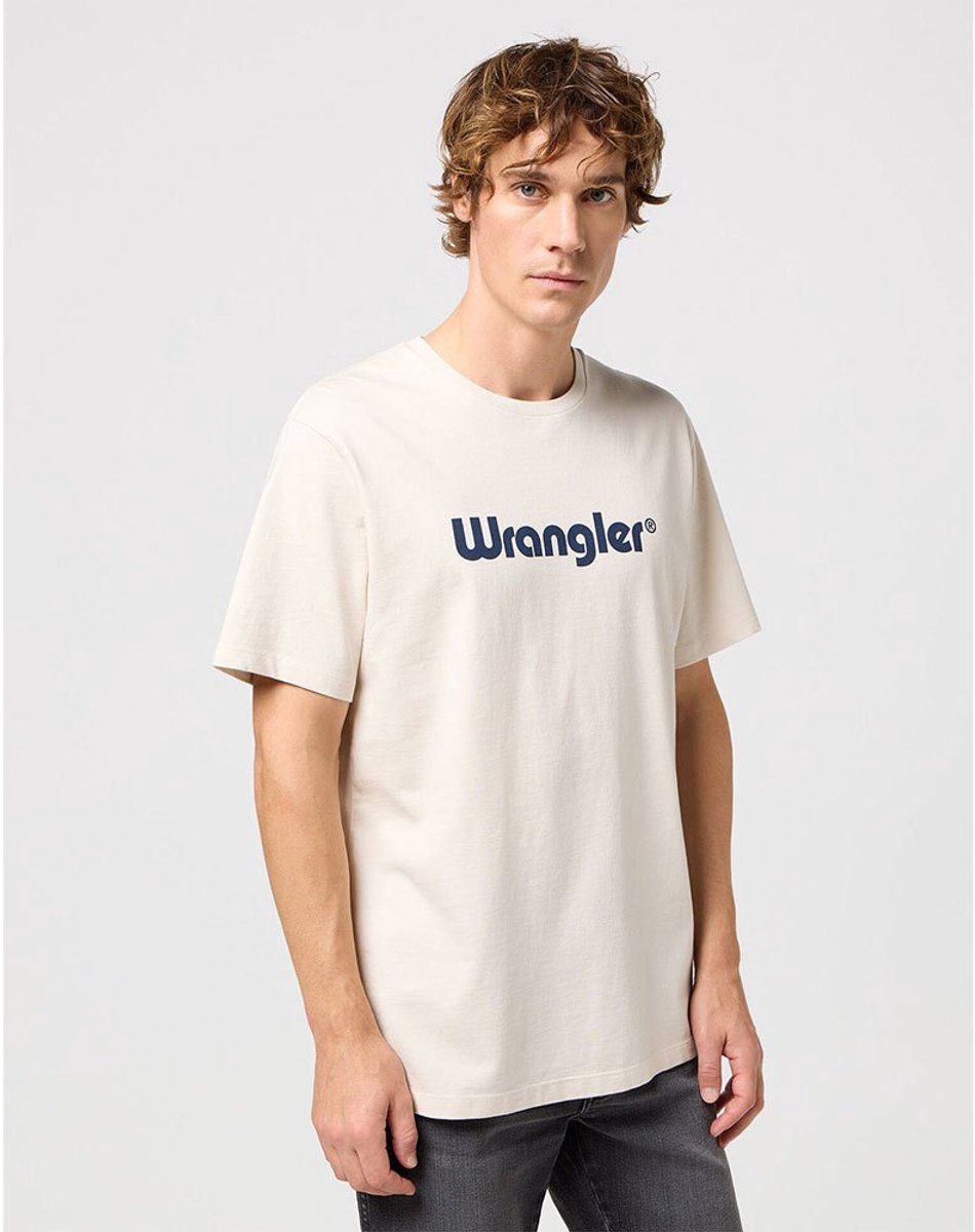 Wrangler 112350523 Logo T-shirt Met Korte Mouwen S Man Wit