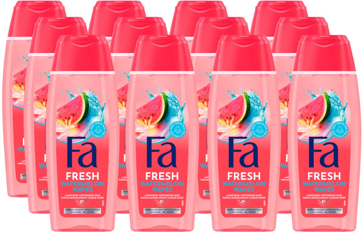 Fa Watermelon Waves Douchegel 12x250ml - Voordeelverpakking