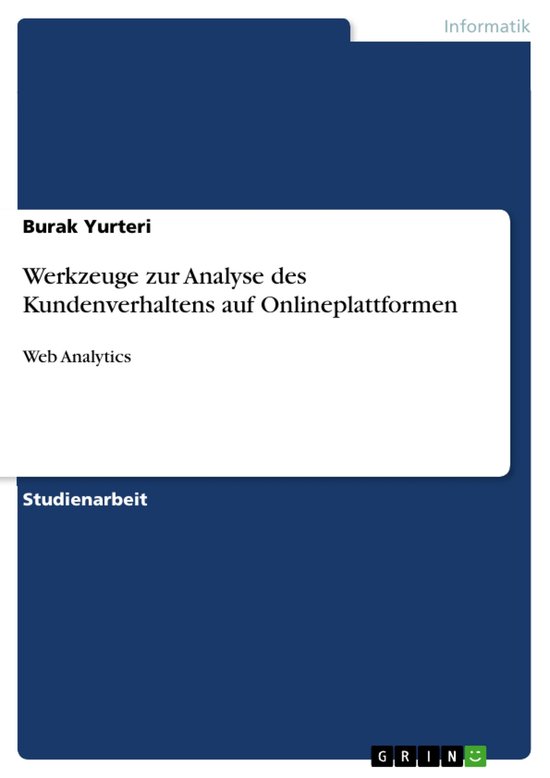 Werkzeuge zur Analyse des Kundenverhaltens auf Onlineplattfo ... - cover