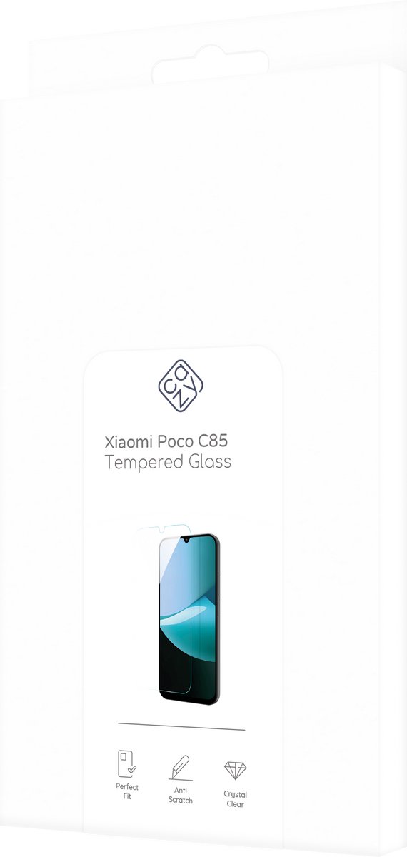 Cazy screenprotector geschikt voor Xiaomi Poco C85 - Screenprotector Gehard Glas