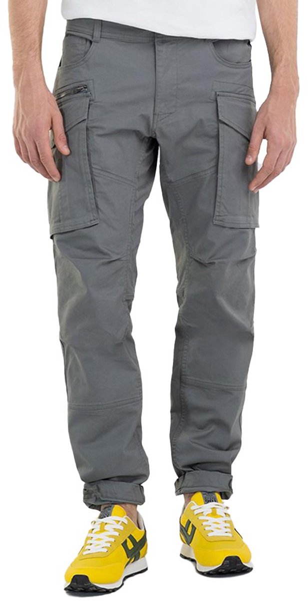 Replay Heren Cargo Broek COMFORT COTTON TWILL comfort/relaxed Groen 28W / 30L Volwassenen