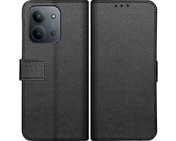 Cazy hoesje geschikt voor Xiaomi Redmi 15C Hoesje met Pasjeshouder - Bookcase Classic - Zwart