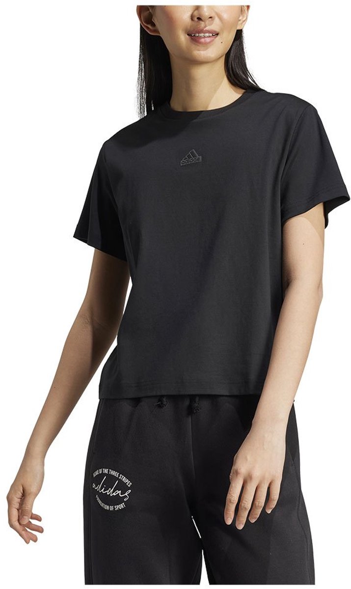 Adidas Brand Love Q3 T-shirt Met Korte Mouwen S Vrouw Zwart